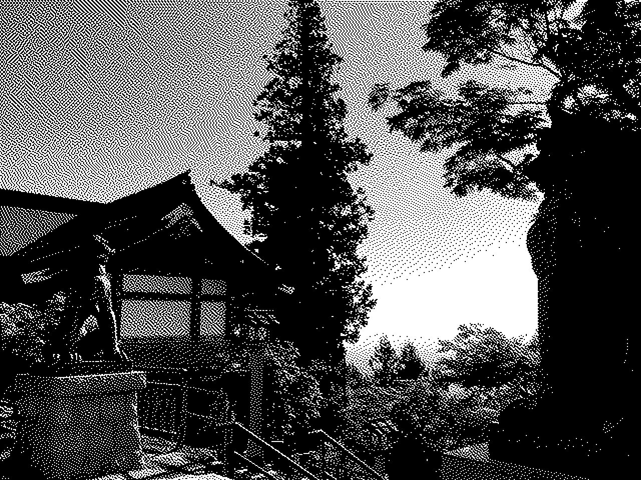 Dog statue and shrine