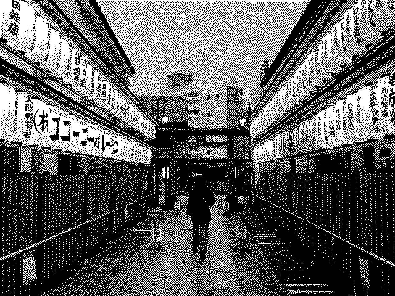 Michi among the lanterns